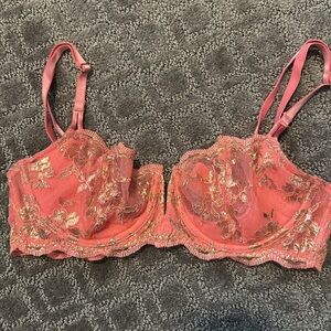 VS Unlined Salmon/Rose Gold Bra